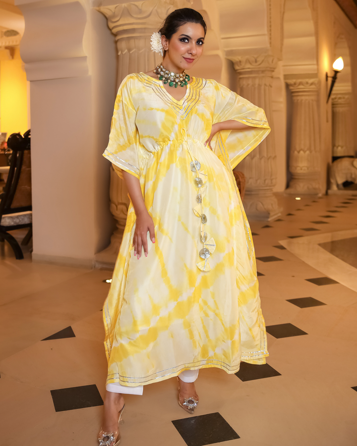 Mango Curve Tie Dye Kaftan Set