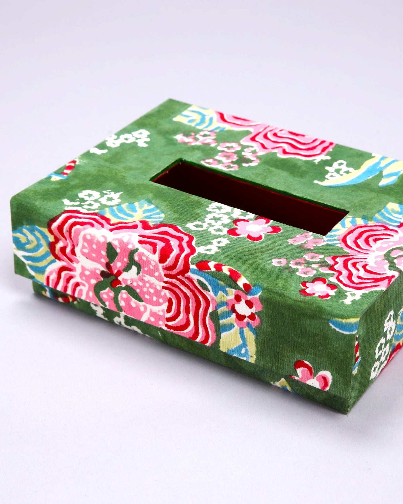 Rain Forest Handblock Tissue Box