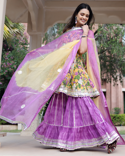 Buy Keyur Fashion Printed Daily Wear Jacquard Yellow Sarees Online @ Best  Price In India | Flipkart.com