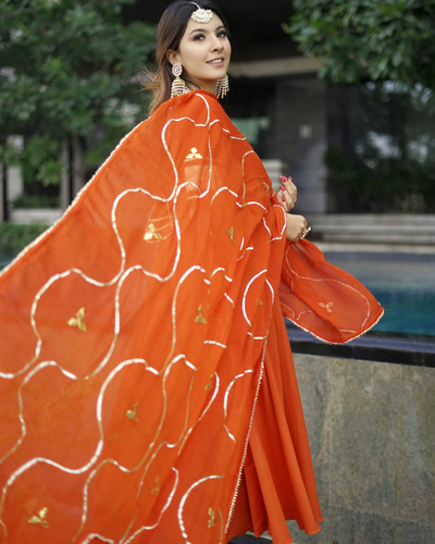 Orange Gotapatti Suit Set
