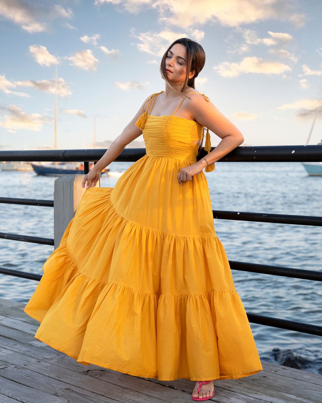 Buy Perry Tier Cotton Dress online in India at Best Price Aachho