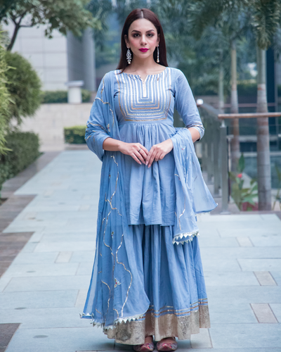 Simple gota work hot sale dresses