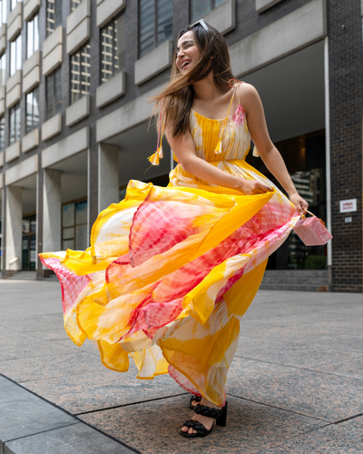 Butterphin Tie & Dye Organza Dress