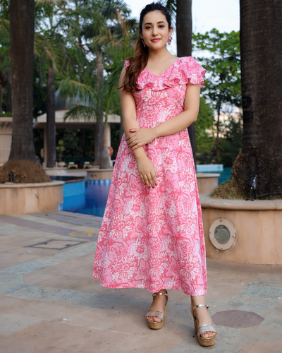 Pink Freesia Cotton Dress