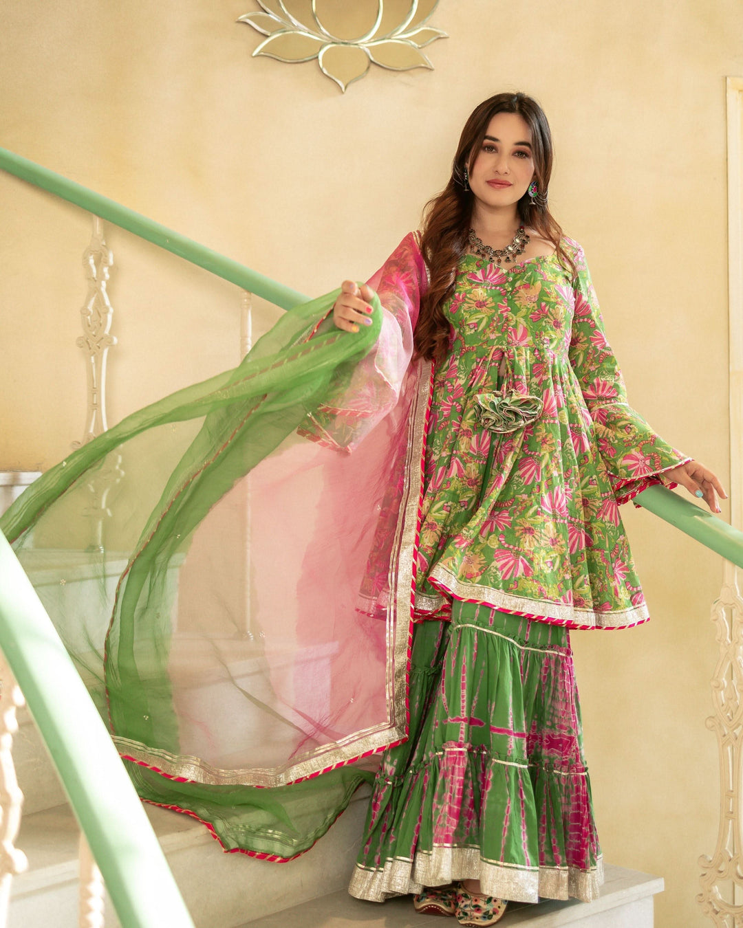 Green Sharara Suits: Buy Green Sharara Suits Online in India | Aachho Green Sharara Suits: Buy Green Sharara Suits Online in India | Aachho