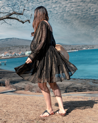 Pebble Black Lurex Dress