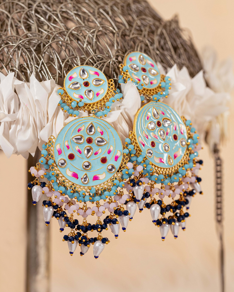 Kara Nicole Dangle Drop Gold Black Earrings Diamante Rhinestone India | Ubuy