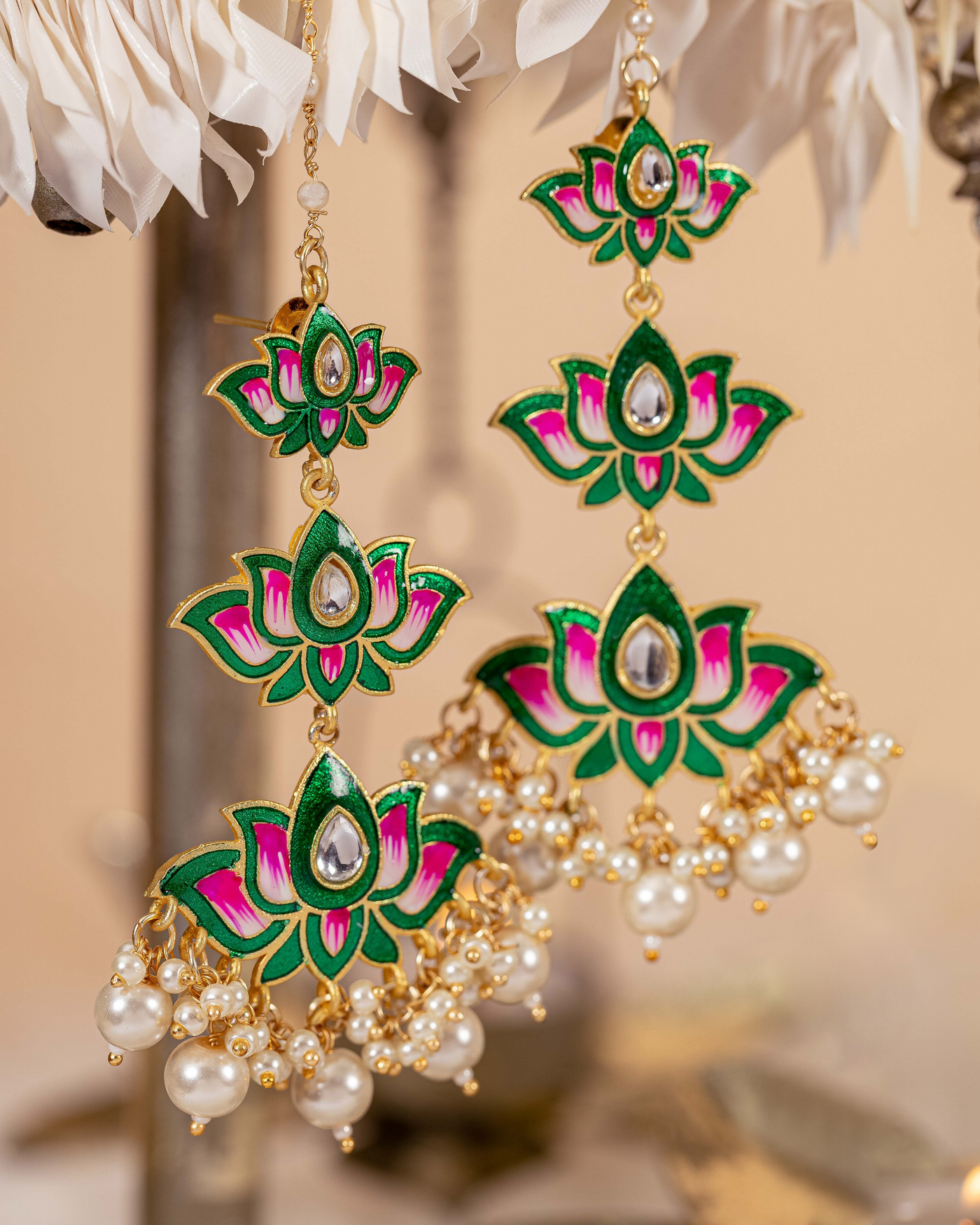 Lotus earrings best sale