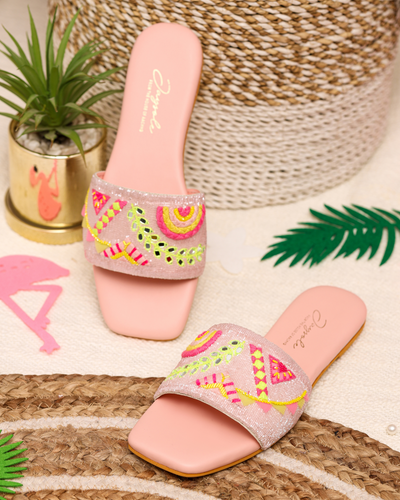 Pink Mystery Handcrafted Flats