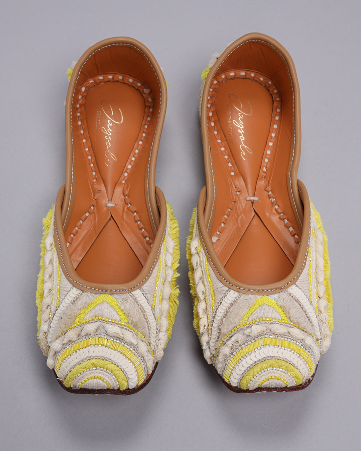 Spun Yellow Handcrafted Jutti