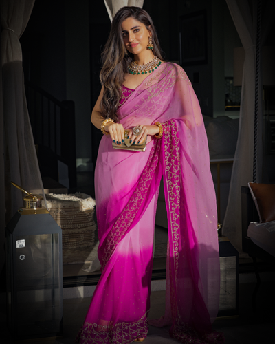 Designer chiffon sarees online deals