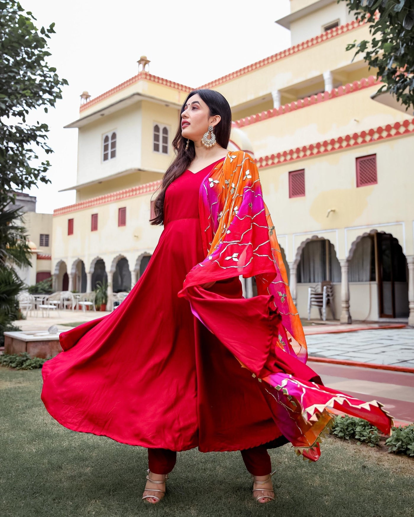 Graceful Maroon Gotapatti Suit Set