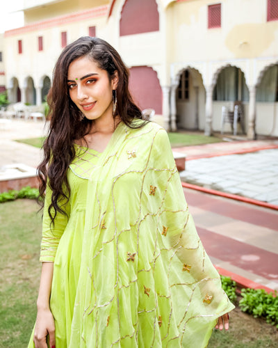 Pastel Green Gotapatti Suit Set