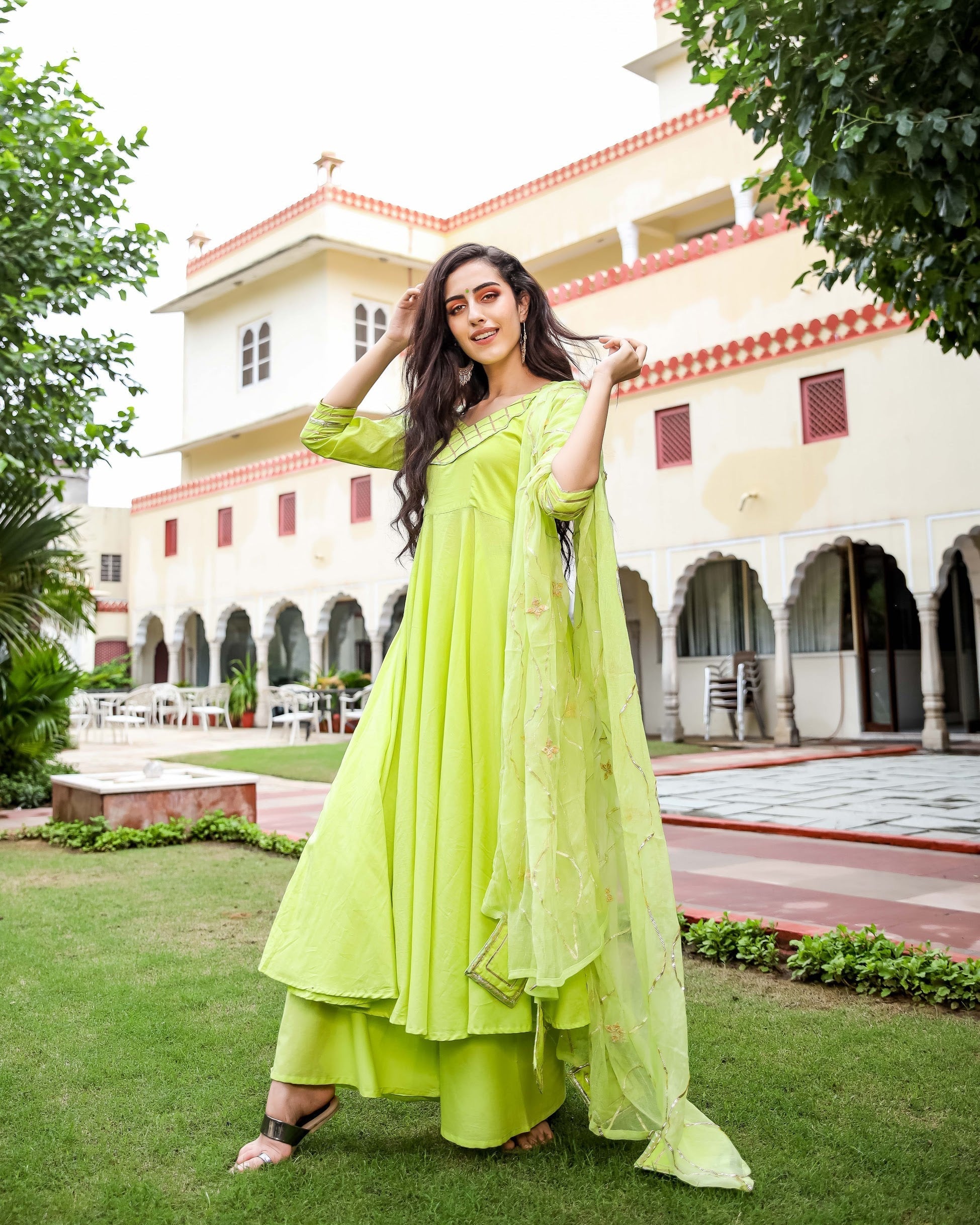 Parrot Green Georgette Embroidery Designer Suit at Rs 2800 | delhi | Surat  | ID: 9825306530
