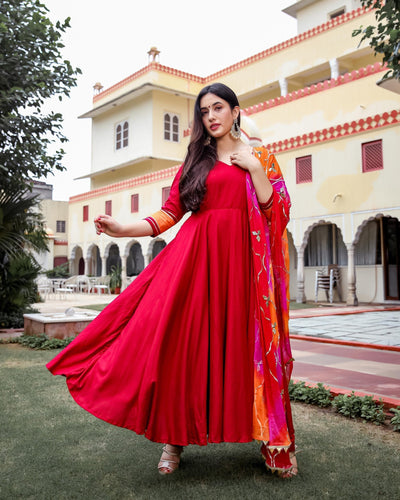 Graceful Maroon Gotapatti Suit Set